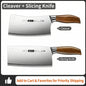 New Upgaded Complete 4-Piece Knife Set with Box - Stainless Steel Cleaver, Chef, Slicing & Paring Knives for All Kitchen Needs