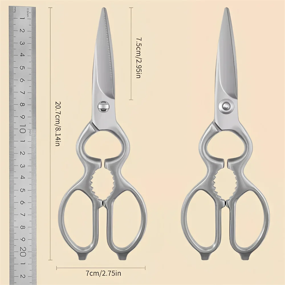 Multi-Functional Kitchen Scissors Chicken Bone Scissors Non-Slip Handle  Fish BBQ Scissors Cooking Scissors  Scissors Tools