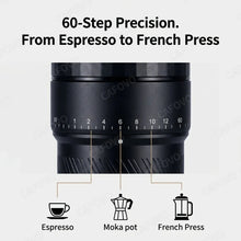 CAFOVO MG138C Coffee Grinder Electric & Manual Set 10-Star Titanium Plating Conical Burr 60-Step Precision for Espresso Travel