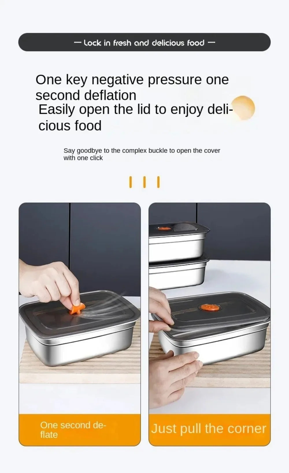 Stainless Steel Camping Lunch Box – Leak-Proof, Freezer & Microwave Safe Bento Container