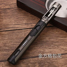 HONEST Metal Windproof Jet Blue Flame Butane Gas Lighter Visible Gas Window Outdoor Camping BBQ Kitchen Cigar Lighters Smoking