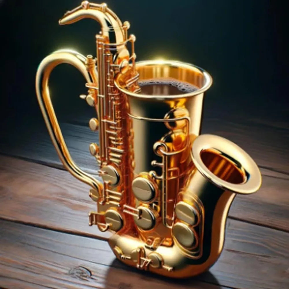 Resin Musical Instrument Coffee Mug Guitar Pattern Durable Coffee Cup Handcrafted Guitar Shaped Coffee Cup for Home Kitchen