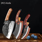 WXCOO Kitchen Knife for Cooking BBQ Lamb Beef Meat Cleaver Fruit Slicing Hand forged Butcher Knife Magnetic Knife Holder Set