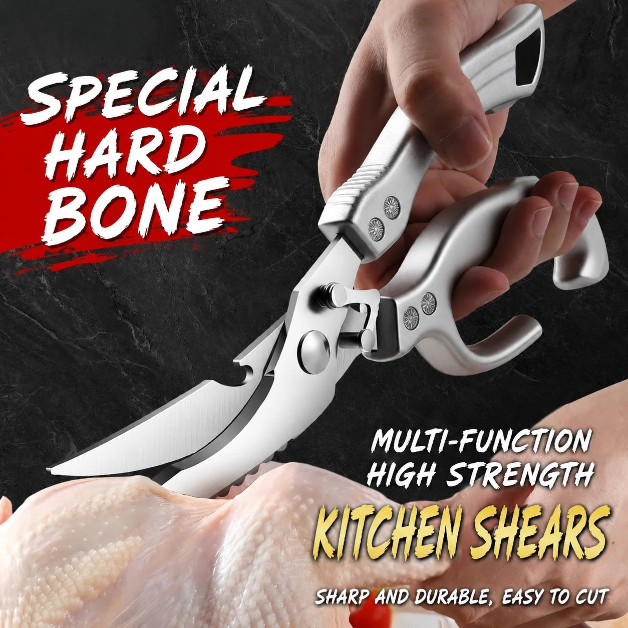German Commercial Strength Chicken Bone Clippers Kitchen Scissors for Home Use Duck Goose Bone Cutting Food Shears Fish Killing