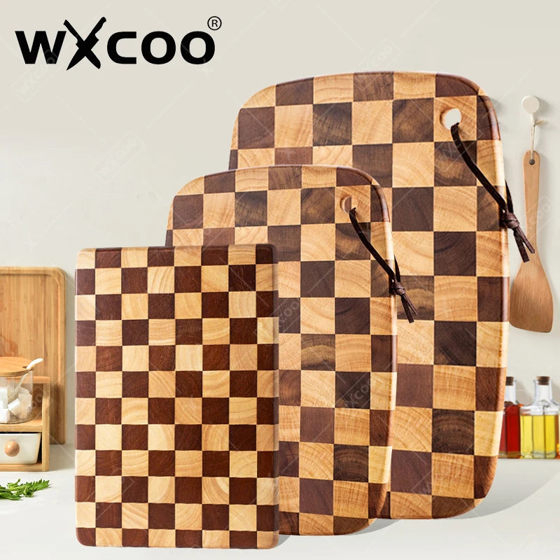 WXCOO Cutting Board Solid Wood Household Tray Mosaic Cutting Boards Wooden Cutting Board Mosaic Chopping Blocks Kitchenware