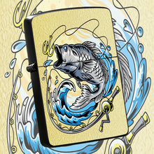 Creative Leaping Bass Fishing Themed Portable Lighter Gear Trendy Stylish Accessory For Angling Enthusiasts Daily Carry Practical Item For Outdoor Travel Birthday Gift And Souvenir Multi-Scenario Adapted Durable Exquisi A Hum