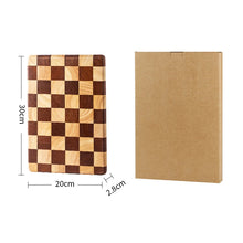1 Pc End Grain Cutting Board Heavy Duty Rubber Wood Chopping Board Flippable Serving Board For Meat Bread Fruits Vegetable JT549
