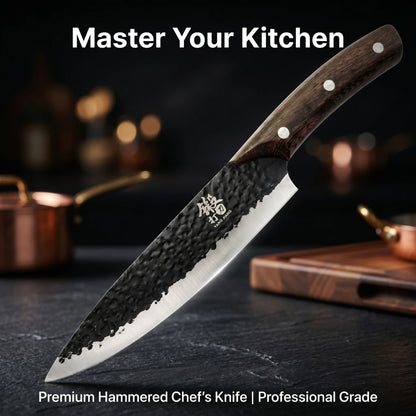 Premium 7Pcs Chef Knife Set Forged Kitchen Knives Wenge Wood Handle High Carbon Stainless Steel Full Tang ForHome Cooking&BBQ