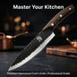 Premium 7Pcs Chef Knife Set Forged Kitchen Knives Wenge Wood Handle High Carbon Stainless Steel Full Tang ForHome Cooking&BBQ
