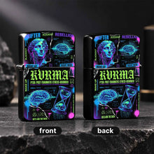 Cyber Style Kvrma Themed Lightweight Lighter, Trendy Print Of Statue Brain Hourglass, Portable Accessory For Daily Outdoor Multi Scenarios, Cool Unique Practical Item For Everyday Use And Festival Gift Giving A Humorous And I