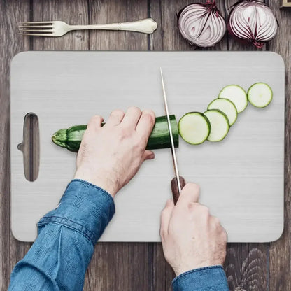 Titanium Cutting Stainless Boards for Kitchen Board 316 Steel Thickened Double Sided Food Grade Portable Fruit Meat Chopping
