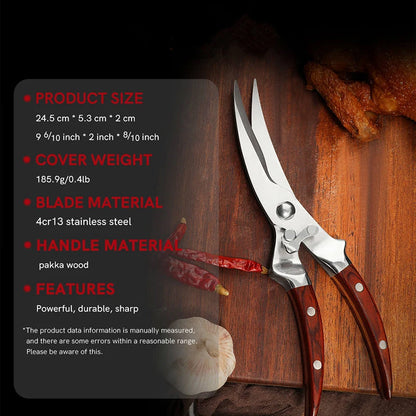 Stainless Steel Chicken Bone Scissors Household Powerful Multifunction Shear Chicken Bone Seafood Kitchen Tool Scissors