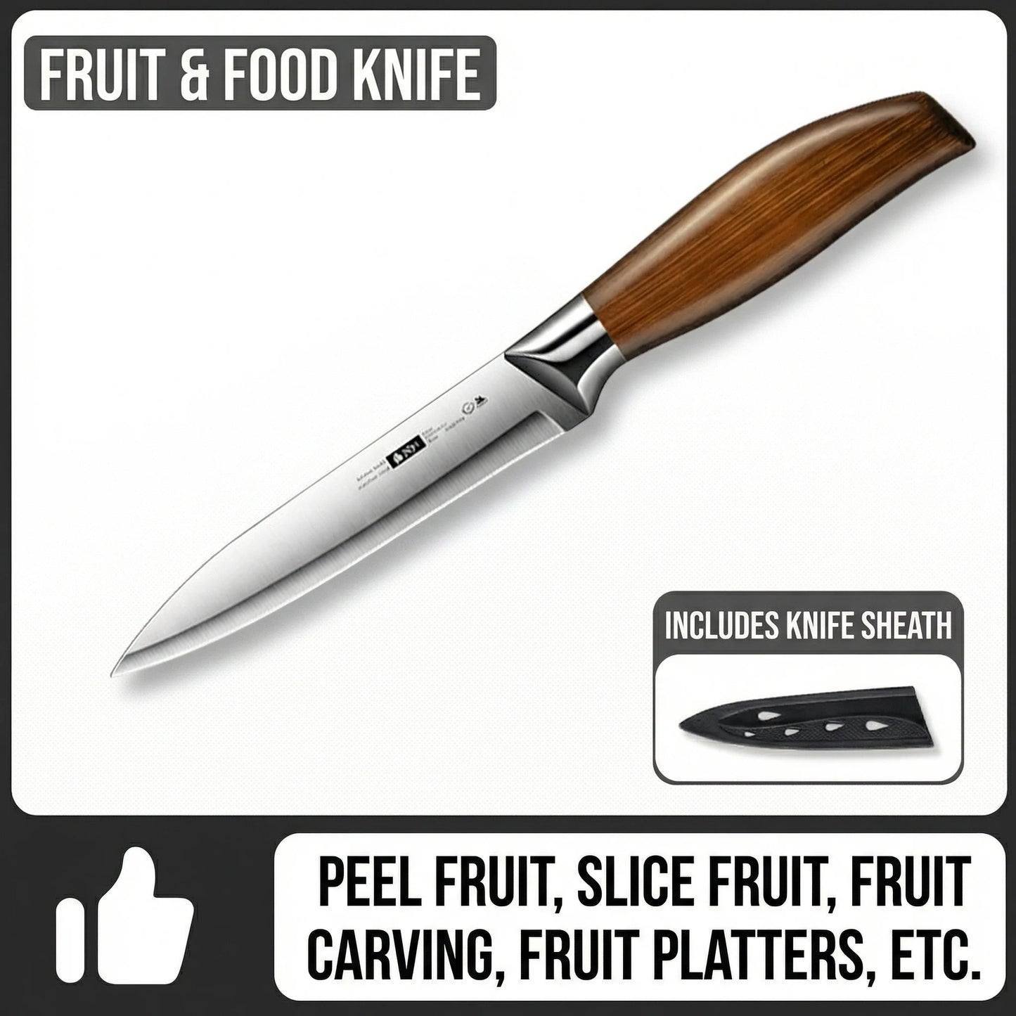 New Upgaded Complete 4-Piece Knife Set with Box - Stainless Steel Cleaver, Chef, Slicing & Paring Knives for All Kitchen Needs