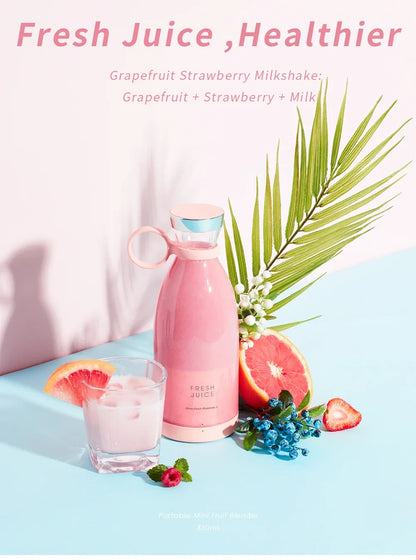 Portable Mini Blender Electric Juicer Fruit Smoothies Mixer Usb Magnetic Charging Multifunctional Juice Maker Machine Blender