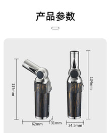 JOBON Folding High Power Spray Gun Windproof Jet Blue Flame Butane Gas Torch Lighter Safety Lock Switch Portable Cigar Lighters