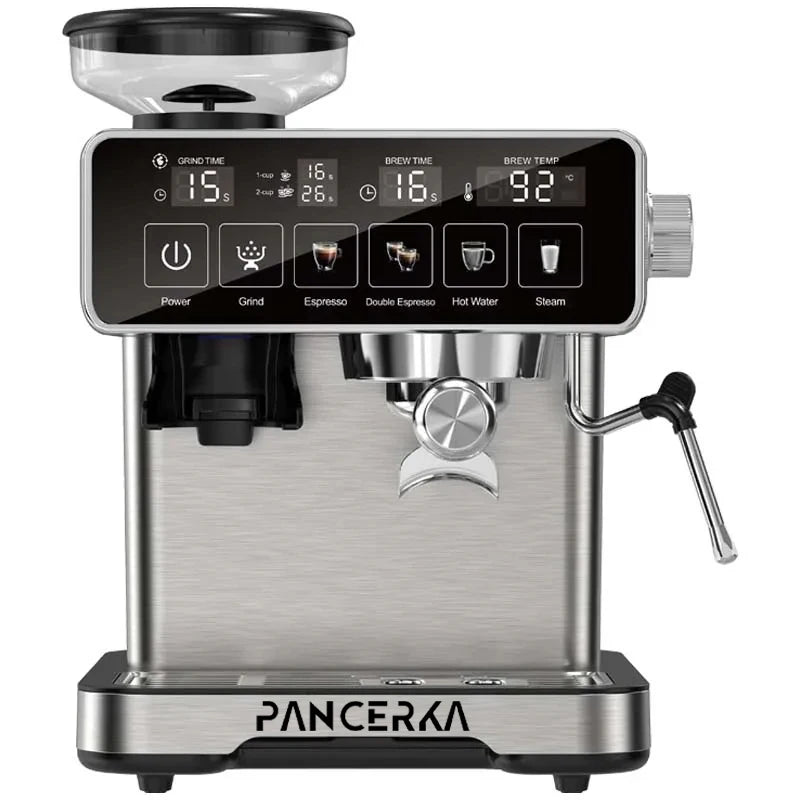oo-New arrival Metal Professional Espresso Machine 20 Bar Commercial Espresso Machine With Grinder for Household Hotel