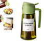 2-in-1 16oz 470ml Brown Glass Oil Sprayer Leakproof Eco-Friendly Olive Oil Dispenser Perfect for Cooking BBQ Grill Air Fryer