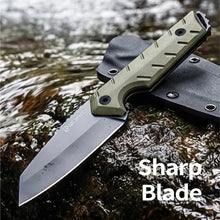 1 piece, 7RC13 high carbon stainless steel professional kitchen and outdoor dual-use knife, G10 handle K-type scabbard