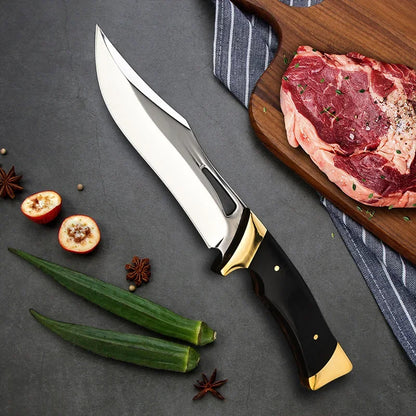 Stainless Steel Professional Butcher Knife Boning Utility Knife Kitchen Forged Handmade Knife Wooden Handle Kitchen Accessories