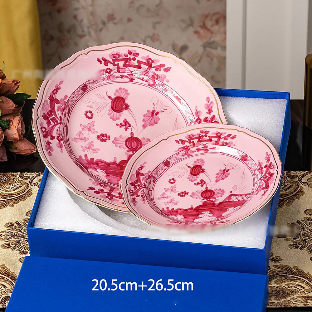 Italian Ceramic Mug Plate Tableware Afternoon Tea Coffee Cup And Saucer Kitchen Accessories Western Food Tableware Set