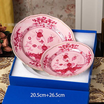 Italian Ceramic Mug Plate Tableware Afternoon Tea Coffee Cup And Saucer Kitchen Accessories Western Food Tableware Set