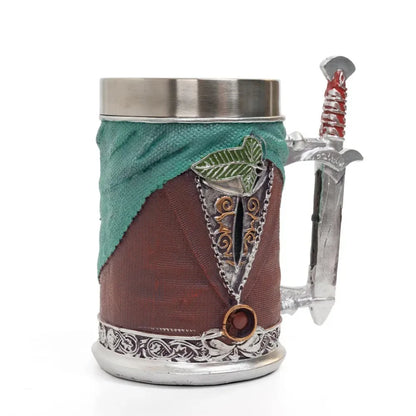 Retro Coffee Cup Lord Rings Sword Mug Rare Large Capacity Stainless Steel Thermal Cups Creative Beer Mug Bar Tea Tools Medieval