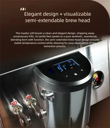 MX-20 New Aurora Copper Boiler Semi-Automatic Espresso Machine, Italian Coffee Maker for Home & Small Commercial Use with Milk F