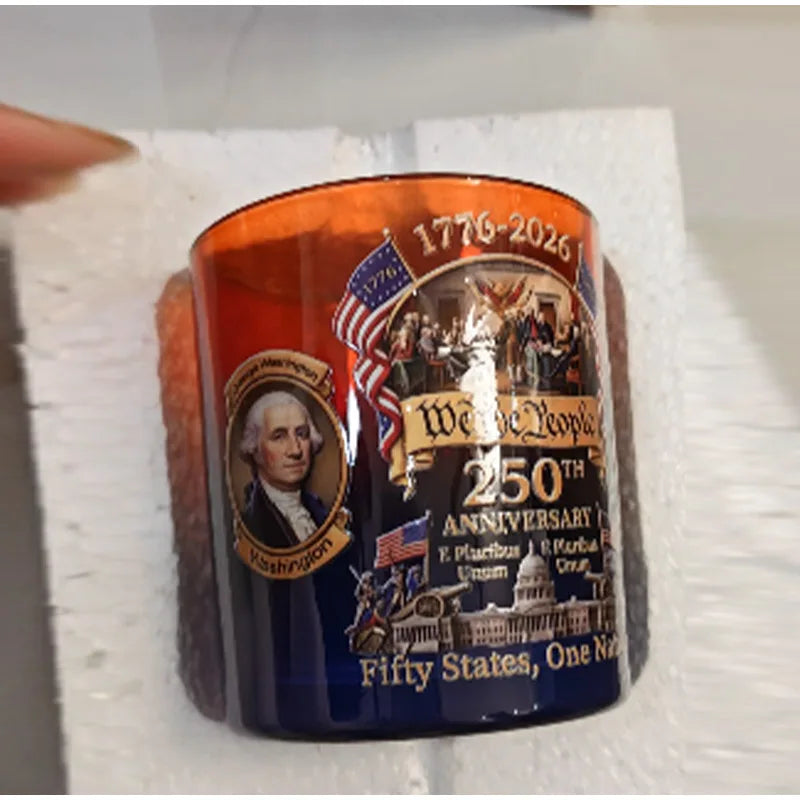 250th Anniversary Limited Edition Wine Glass Hand-painted American Historical Commemorative Liquor Whisky Wine Glass Home Decor