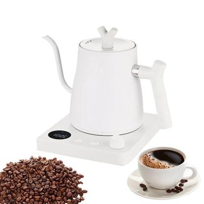 1L1000ML Smart Temperature Control Kettle - Auto Shut-Off & Boil-Dry Protection - Stainless Steel Pour-Over Coffee & Tea