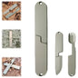 2 In 1 Fork Spoon Outdoor Tableware Multifunction Stainless Steel Flatware Camping Hiking Picnic Utensils Set Combo For Outdoor