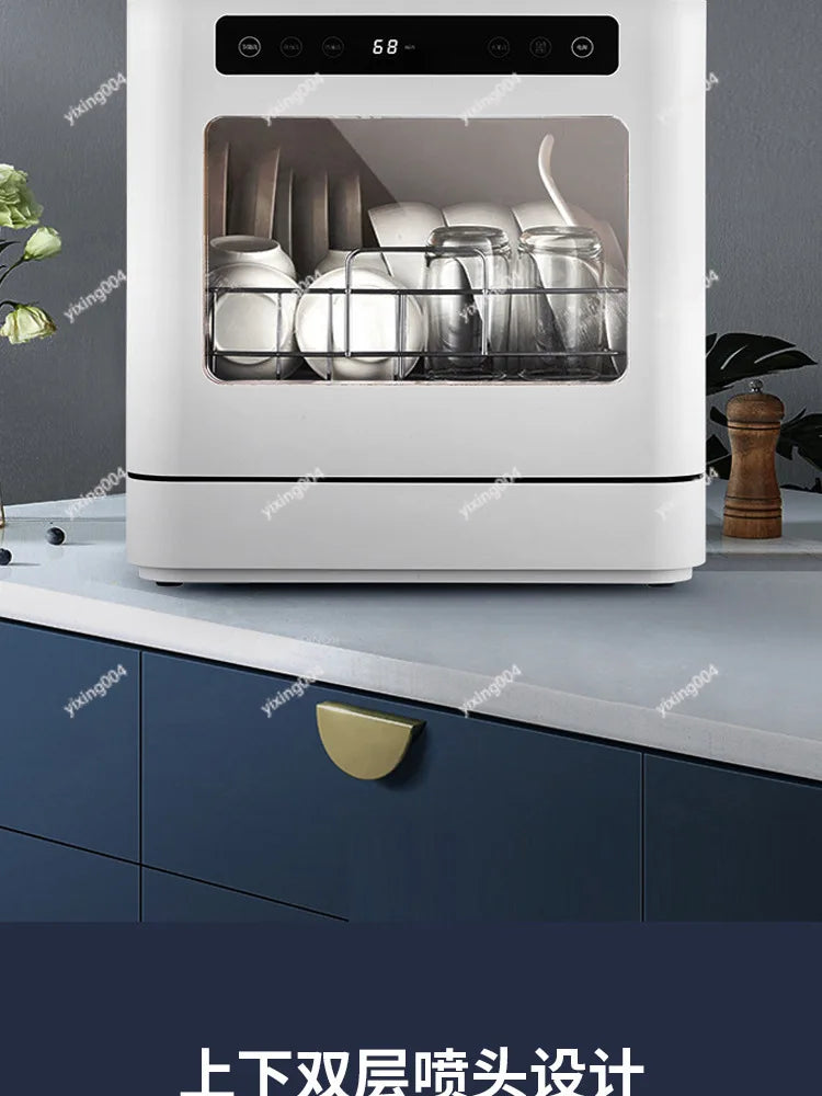 Portable Countertop Dishwasher No Installation Smart High Temp Drying Household Washer