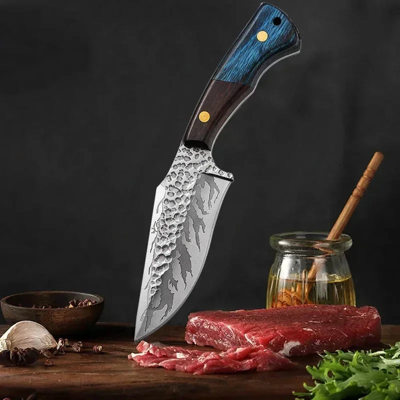 WXCOO Kitchen Knife Durable Meat Cutting Stainless Steel Utility Barbecue Forged Boning Knife Fruit Slicing Cooking Tools