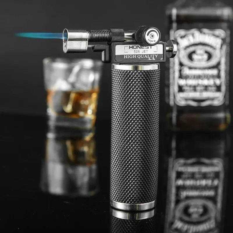 HONEST Double Flame Welding Gun Gas Torch Lighter Safety Lock Switch Jet Fire Open Fire Switching BBQ Kitchen Cigar Lighters