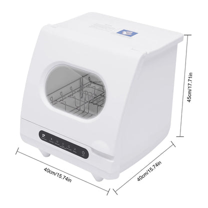 Portable Countertop Dishwasher Compact Dishwasher Mini Countertop Dishwasher 15.74*15.74*17.71in High-Temperature Water Twelve High-Performance Spray Jets Low Noise For Home Apartment Camper Rv