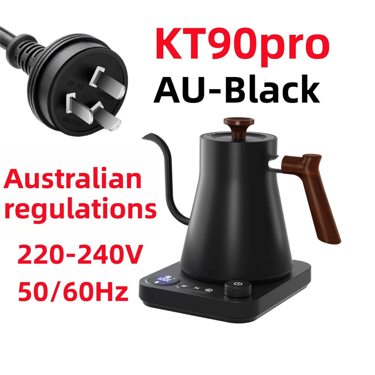 1200W/0.9L Gooseneck Electric Kettle LCD Display Pour Over Kettle for Coffee Tea,Intelligent Temperature Control,Quick Heating