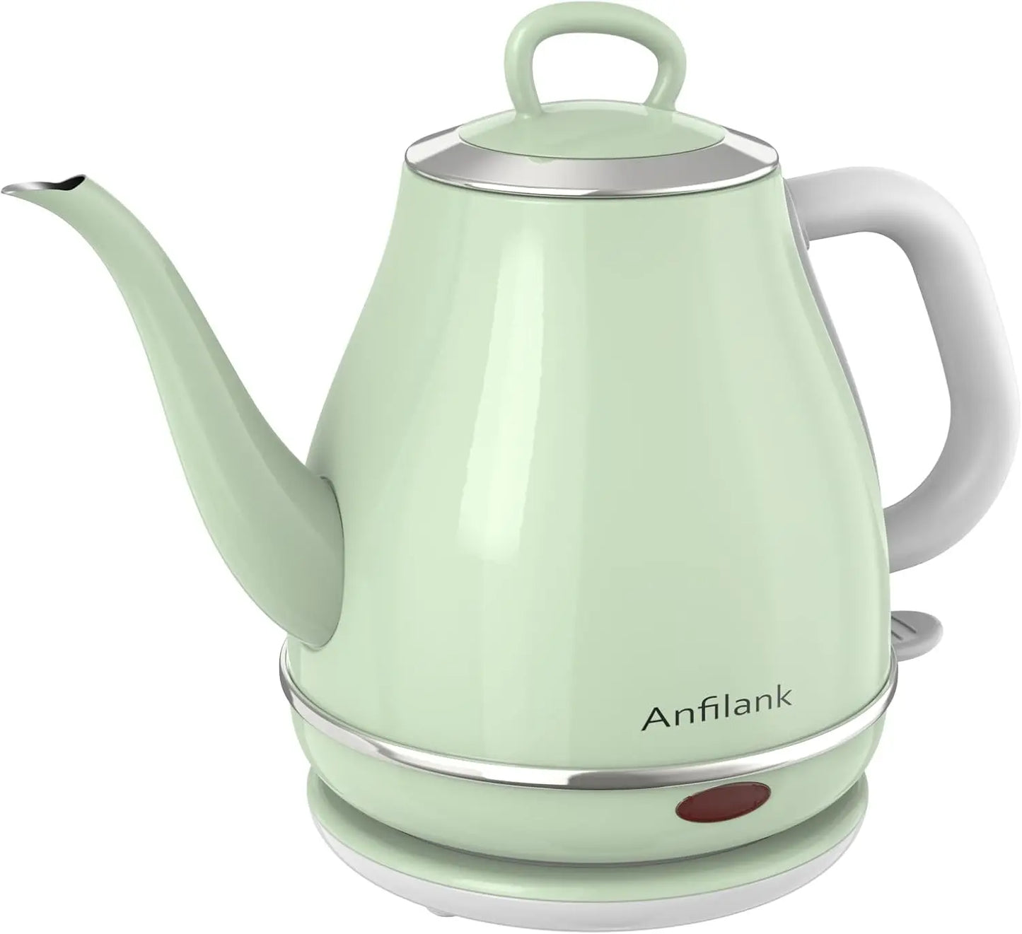 1L Electric Gooseneck Kettle, 1500W Fast Boil, Stainless Steel BPA-Free for Coffee & Tea with Auto Shut-Off