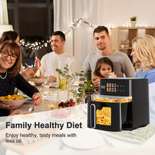 This 5-Quart Air Fryer Is an 8-In-1 Electric Hot Air Oven Equipped with an LED Touchscreen, Ensuring Even Heating of Food with a