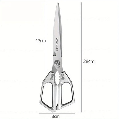 Extended Stainless Steel Kitchen Scissors Heavy-duty Barbecue Scissors Steak Shears,Multi-purpose Chicken Bone Scissors