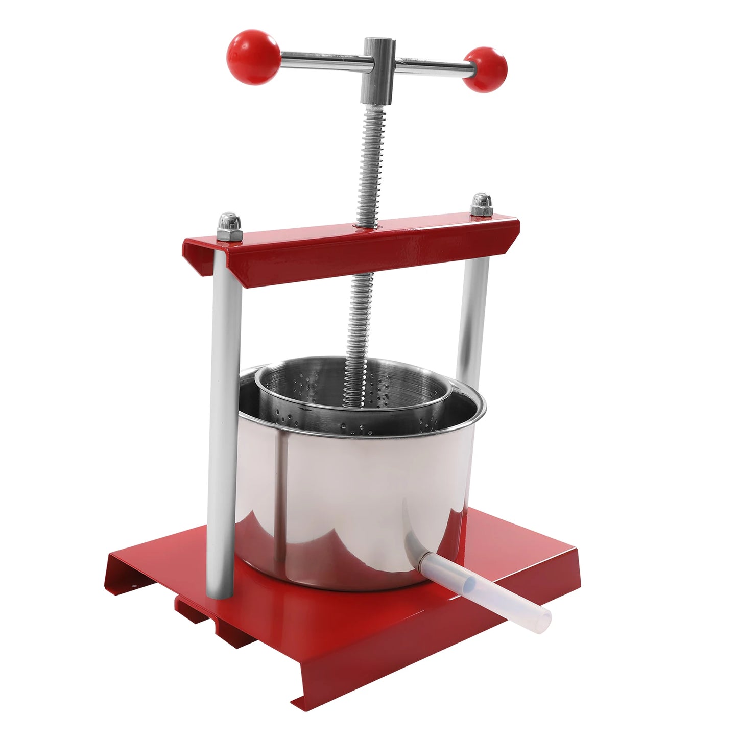 Easy Clean Hand Press Juicer High-Yield Manual Fruit Press with Filter Bag 0.8Gal/1.6Gal Capacity for Cheese, Herbs & Vegetable Juice