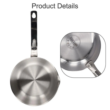 Mini Frying Pan 316 Stainless Steel Omelet Pan Frypan Pot Fried Eggs Sauce Pan Mini Skillet For Butter Kitchen Cookware