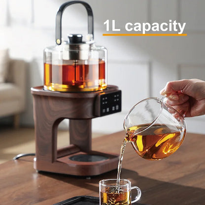 1L Electric Kettle Office Pure Titanium Steam Tea Kettle Home Keep Warm Floral Tea Kettle Auto Water Supply Electric Tea Kettle
