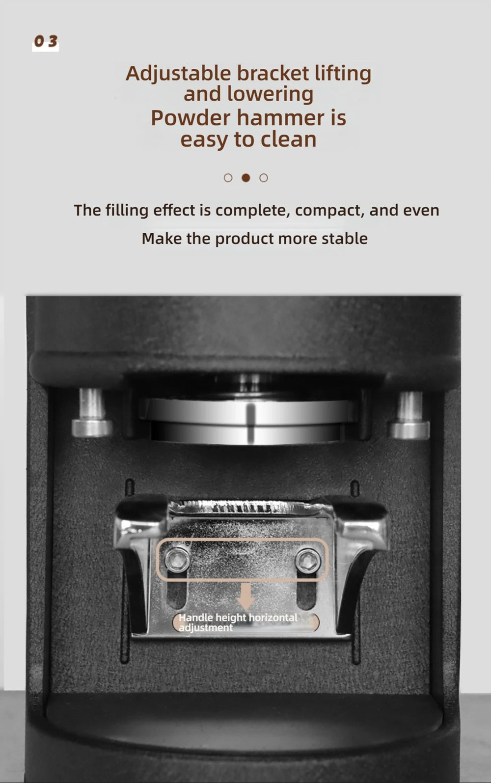 HomeWise TE-2 58mm Automatic Coffee Tamper Machine Touchscreen Electric Espresso Tamper 58.5MM Electric Tamper Adjustable