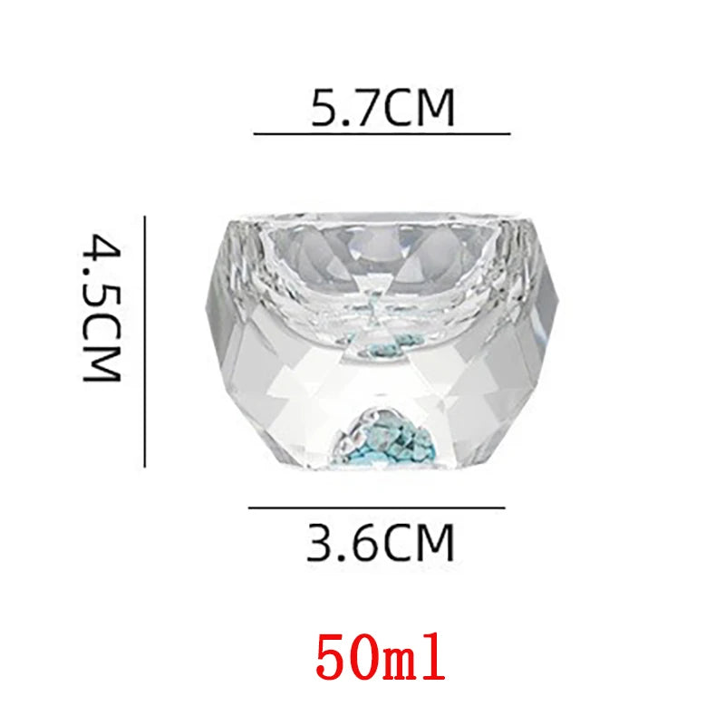 50ml Luxury Crystal Glass Vodka Shot Glass Sake Teacup Glass Bar Liqueur Double Bottom Gold Foil Glass Tea Cup