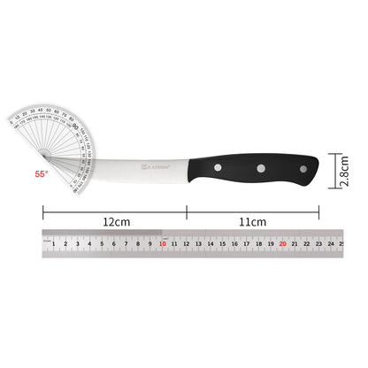8 Pieces 5 Inch Steak Knives Set, Pointed Tip Serrated Steak Knives With POM Triple Rivets Handle, Dishwasher Safe