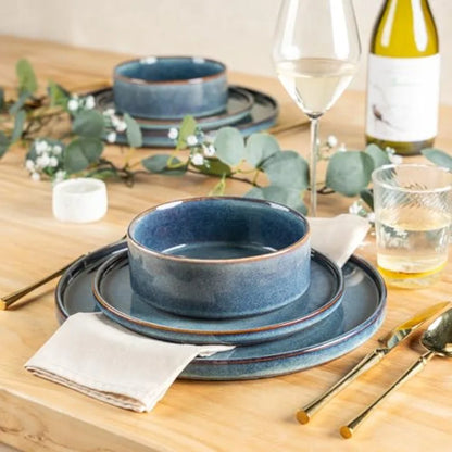 Ceramic Dinnerware Sets Handmade Stoneware Plates and Bowls Sets Highly Chip and Crack Resistant Dishwasher and Microwave Safe
