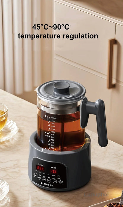 220V Health Kettle Temperature Control Pu'er Steam Teapot Baby 72h Constant Temperature Glass Milk Pot 1.5L Electric Kettle
