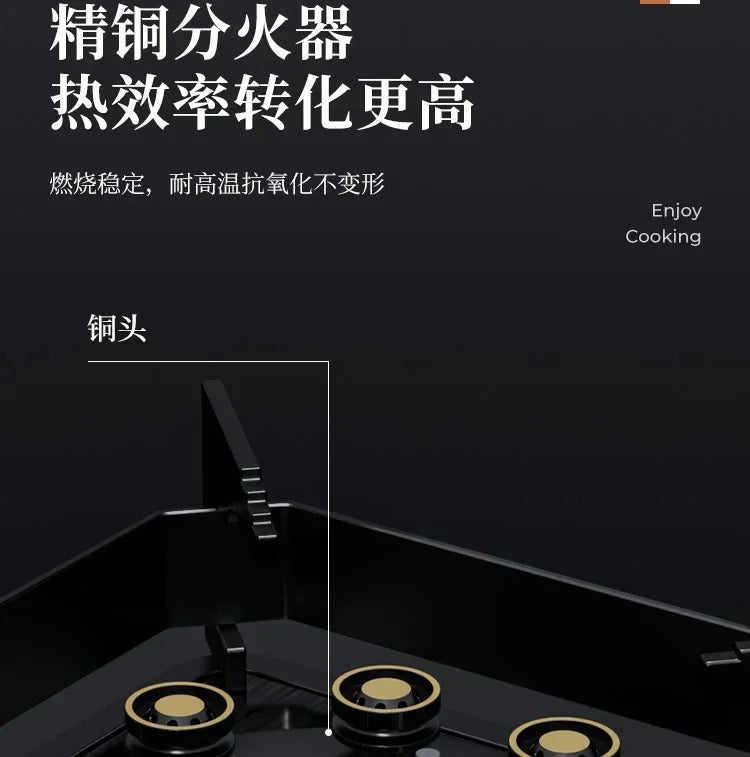 New for home kitchens Large Flame Single Burner Gas Stove for Natural LPG, with Cooktop gas cooker