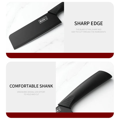 3/5pcs Kitchen knife set, high-grade black steel knife set Gift knife Stainless steel kitchen utensils household knives