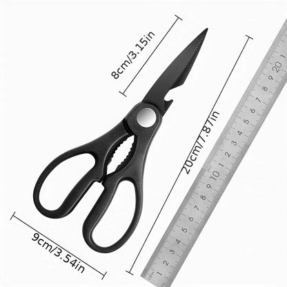 PLYS-1pc kitchen scissors special black titanium stainless steel food scissors household multifunctional auxiliary food scissors