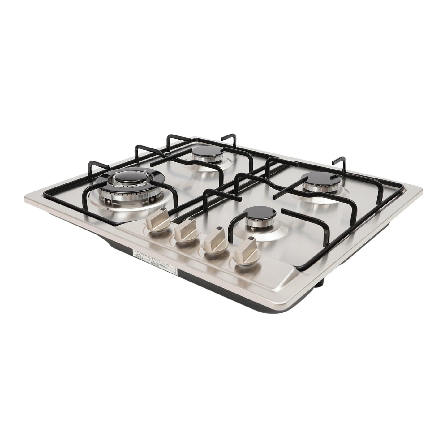 4 Burners Stainless Steel Gas Stove,  22″x20″ Built-In Natural Gas Cooktop  Gas Stove Top with Sealed Burner, Pulsed Ignition, Thermocouple Protection